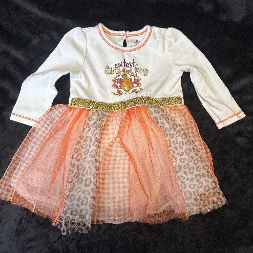 Baby Starters Thanksgiving Dress Girls 12 Months Cutest Little Turkey Tutu